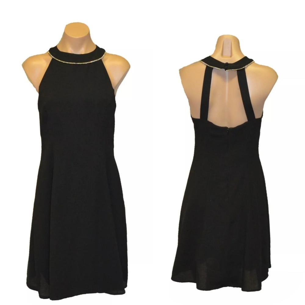 CDC Evenings Vintage 80s 90s Black Short Cocktail Party Dress size 12